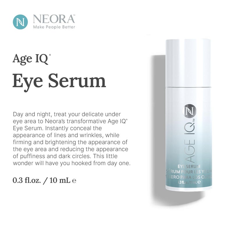 Neora Age IQ Eye Serum - Targets Puffiness, Dark Circles & Fine Lines, Peptides & Hyaluronic Acid, Lightweight Formula for All Skin Types - 0.3 fl. oz. - Image 3